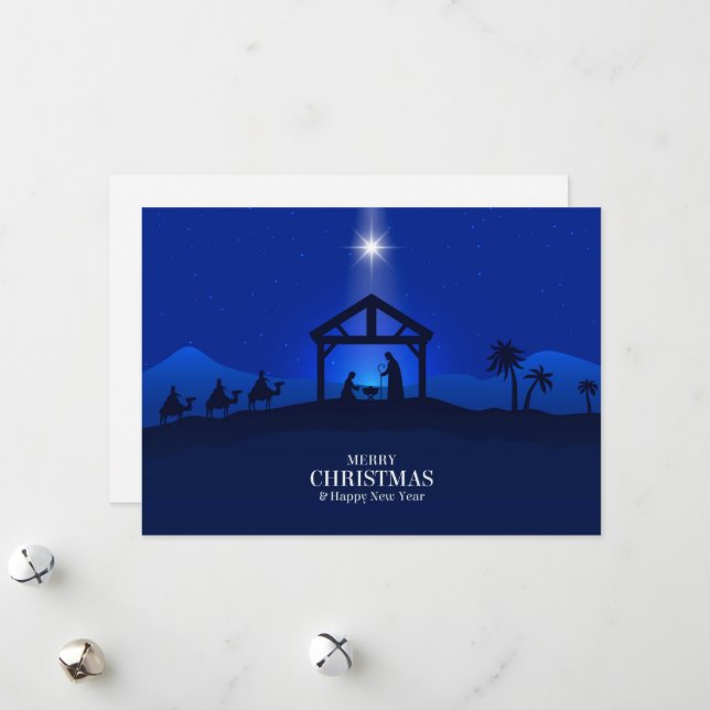 Fröhliche Weihnachten und glückliche Weihnachtskri (Vorderseite/Rückseite Beispiel)