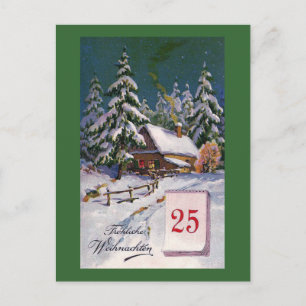 "Frohliche Weihnachten" Vintage German Feiertagspostkarte