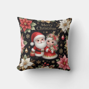 Fröhliche Weihnachten von Herrn und Frau Santa Cla Kissen