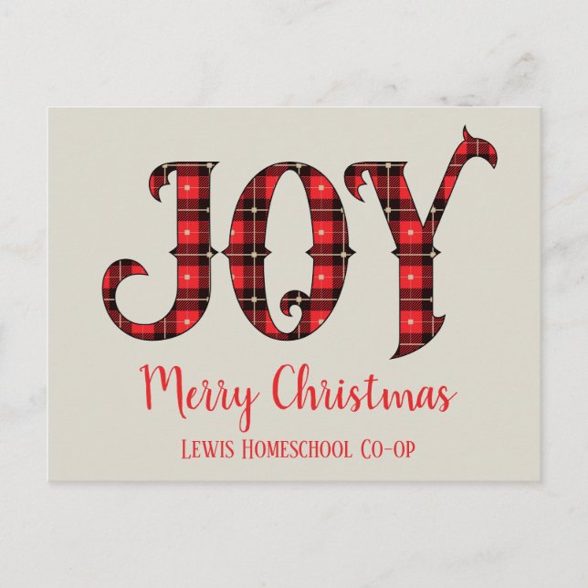 Fröhliche Weihnachten von Homeschool Co op Postkarte (Vorderseite)