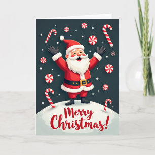 Fröhliche Weihnachten von Santa Karte