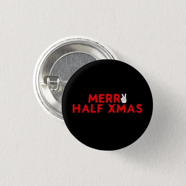 Fröhliche Weihnachten - Weihnachten im Juli Urlaub Button (Vorne & Hinten)