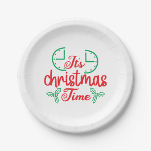 Fröhliche Weihnachten Weihnachten ist Weihnachten Pappteller