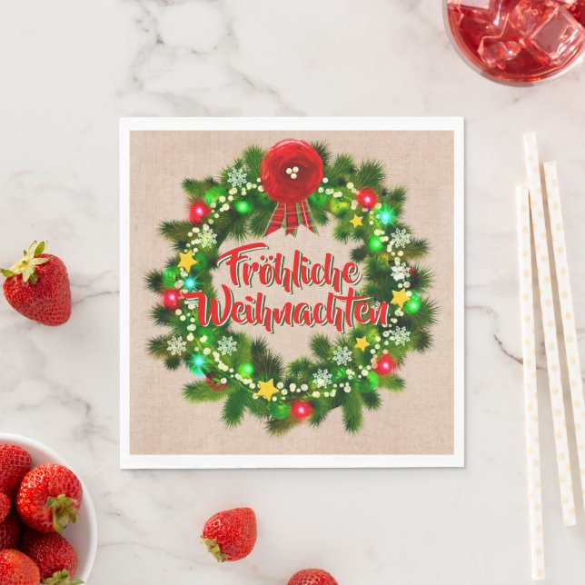 Fröhliche Weihnachten Weihnachten Serviette (Beispiel)