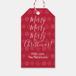 Fröhliche Weihnachten, weiße Schrift, heiliger Nam Geschenkanhänger