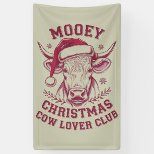 Fröhliche Weihnachten Western Cow Lover Club Xmas Banner
