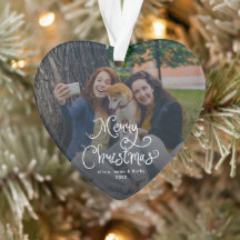 Fröhliche Weihnachten Whimsical Schrift Familienfo