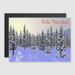 Fröhliche Weihnachten - Wintersonnenwende Magnetkarte