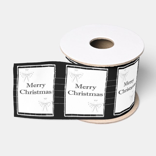Fröhliche Weihnachts-Dekorationsband, Ripsband (Spule)