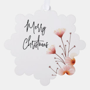 Fröhliche Weihnachts-Familie Neujahrsbotschaft Ornament Karte