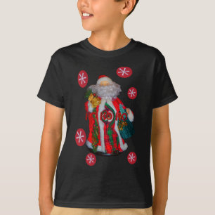 Fröhliche Weihnachts-Farben Weihnachtsmann Kunst,  T-Shirt