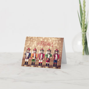 Fröhliche Weihnachts-farbige Nutcrackers Karte