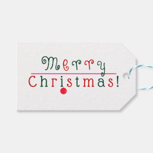 Fröhliche Weihnachts-Farbschrift & Hanging-Ornamen Geschenkanhänger