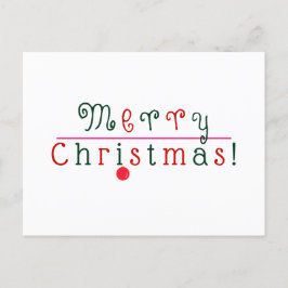 Fröhliche Weihnachts-Farbschrift & Hanging-Ornamen Postkarte