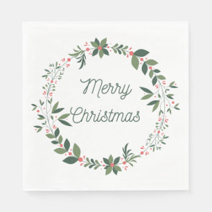 Fröhliche Weihnachts-Feier Papier Napkins Serviette