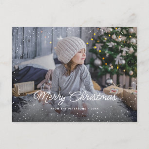 Fröhliche Weihnachts-Fotogrüße Feiertagspostkarte