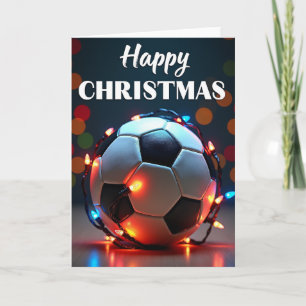 Fröhliche Weihnachts-Fußballkarte Karte