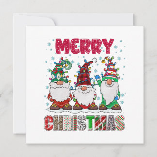 Fröhliche Weihnachts-Gnom-Familie Lustiger Weihnac