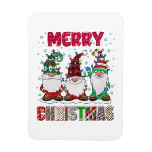 Fröhliche Weihnachts-Gnom-Familie Lustiger Weihnac Magnet