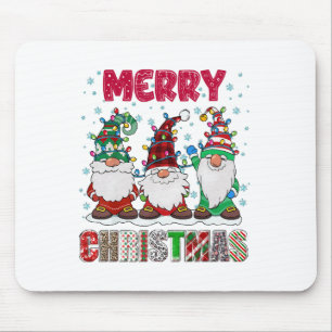 Fröhliche Weihnachts-Gnom-Familie Lustiger Weihnac Mousepad