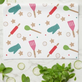 Fröhliche Weihnachts-Küchenhandtuch 'Baking Spirit Geschirrtuch