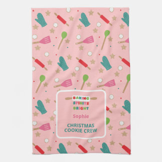 Fröhliche Weihnachts-Küchenhandtuch 'Baking Spirit Geschirrtuch