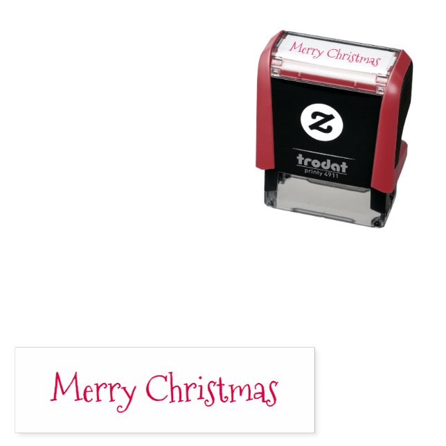 Fröhliche Weihnachts-Text-Selbst-färbende Briefmar Permastempel (Beispiel)