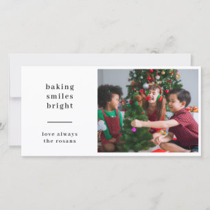 Fröhliche Weihnachtsbäckerei Kinder Weihnachtsfoto Feiertagskarte