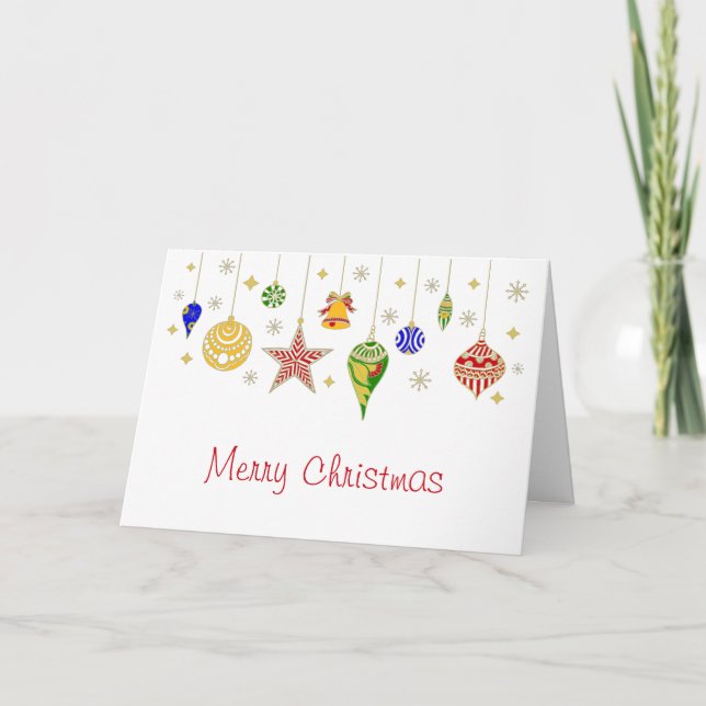 Fröhliche Weihnachtsbäume Feiertagskarte (Vorderseite)