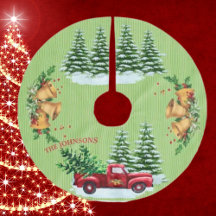 Fröhliche Weihnachtsbaumen Schneeroter Lkw Name