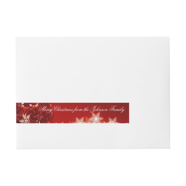 Fröhliche Weihnachtsbrauch-Mitteilungs-Verpackung Rundum-Adressaufkleber (Vorderseite)