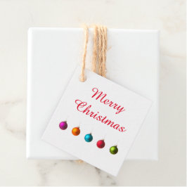Fröhliche Weihnachtsdekoration mit Text Geschenkanhänger
