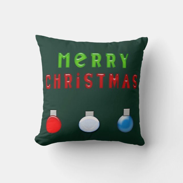 fröhliche Weihnachtsdekorationen Kissen (Vorderseite)