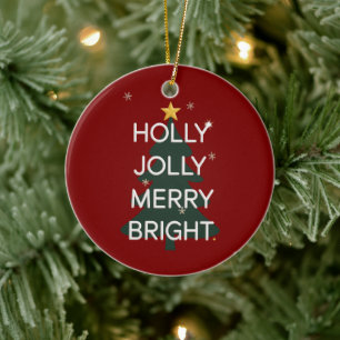 Fröhliche Weihnachtsfamilie passend zum Weihnachte Keramik Ornament