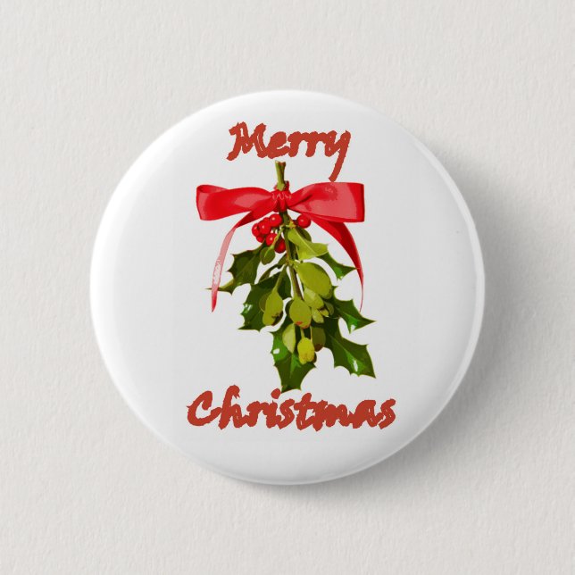 fröhliche Weihnachtsfeier Button (Vorderseite)