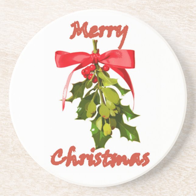 fröhliche Weihnachtsfeier Getränkeuntersetzer (Vorne)