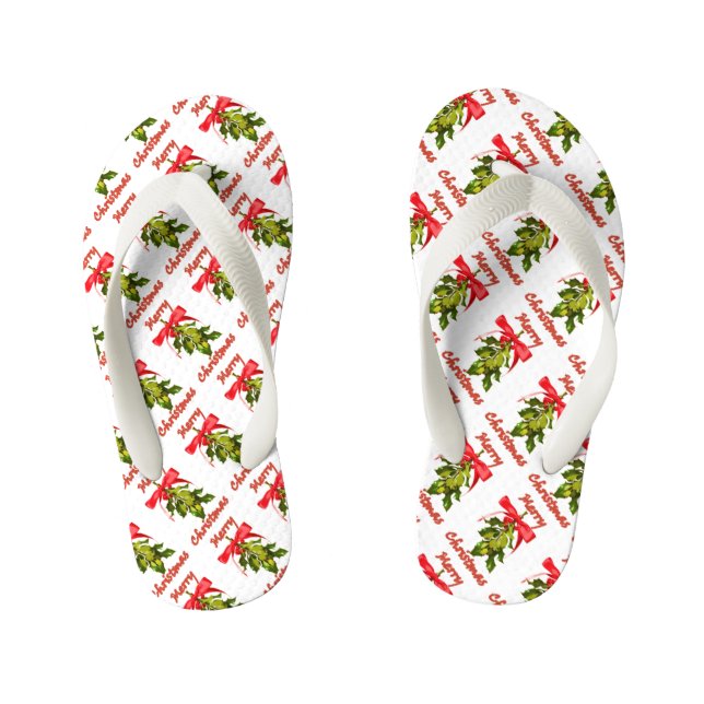 fröhliche Weihnachtsfeier Kinderbadesandalen (Fußbett)