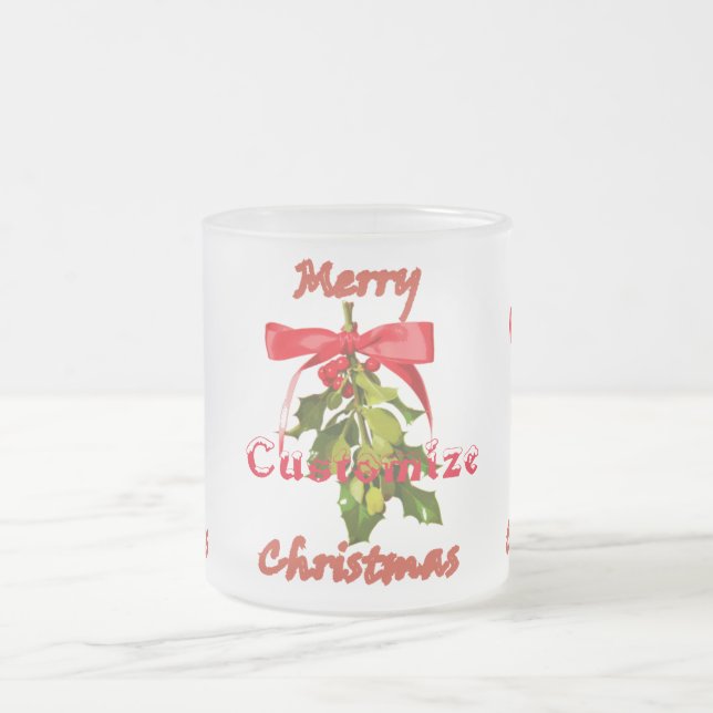 fröhliche Weihnachtsfeier Mattglastasse (Mittel)