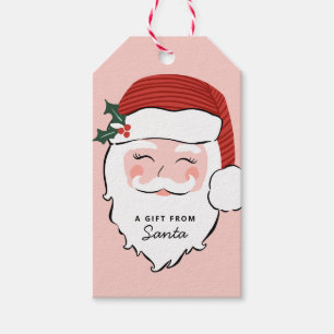 Fröhliche Weihnachtsfeier   Rosa und Rot   Von San Geschenkanhänger