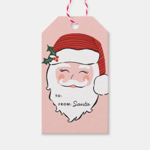 Fröhliche Weihnachtsfeier   Rosa und Rot   Von San Geschenkanhänger