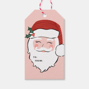 Fröhliche Weihnachtsfeier   Rosa und rote Weihnach Geschenkanhänger
