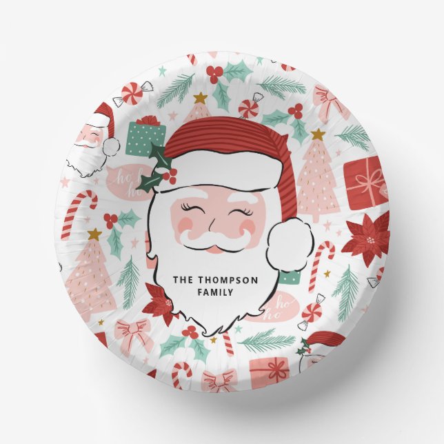 Fröhliche Weihnachtsfeier | Weihnachtspapier Pappteller (Vorderseite)