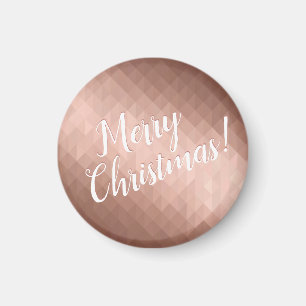 Fröhliche Weihnachtsferien Rose Gold chic Design Magnet