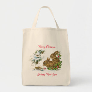 Fröhliche Weihnachtsgebirge Tragetasche
