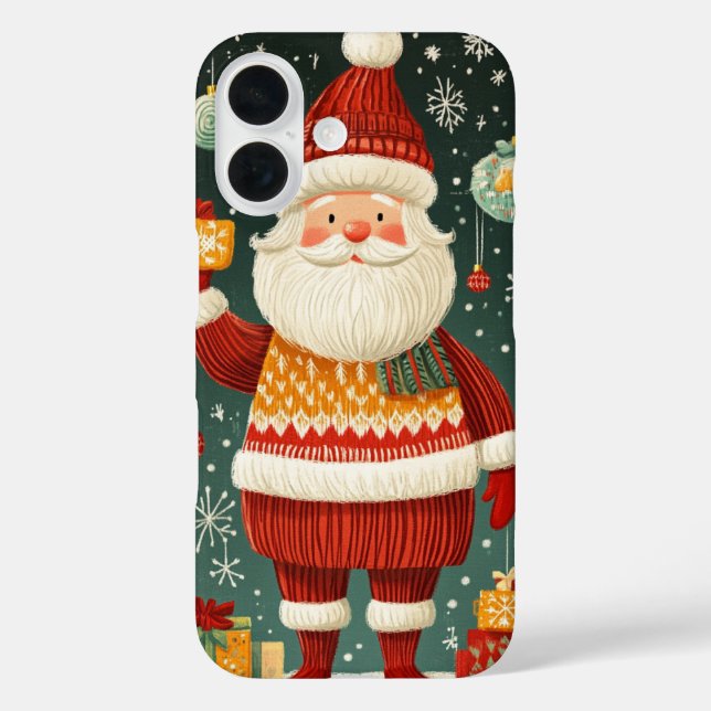 Fröhliche Weihnachtsgeschenke iPhone 16 Hülle (Rückseite)
