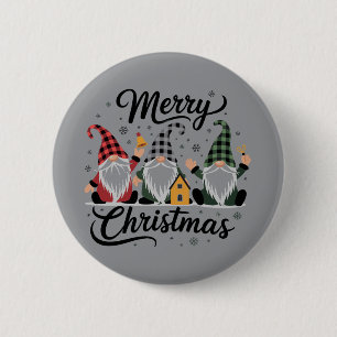 Fröhliche Weihnachtsgnome Süße Weihnachten Feierta Button