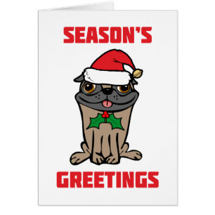 Fröhliche Weihnachtsgrüße Pug