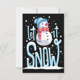 Fröhliche Weihnachtskarte für den Schneemann Dankeskarte