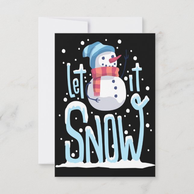 Fröhliche Weihnachtskarte für den Schneemann Dankeskarte (Vorderseite)