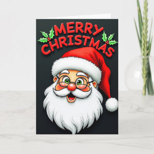Fröhliche Weihnachtskarte mit Santa Claus Karte